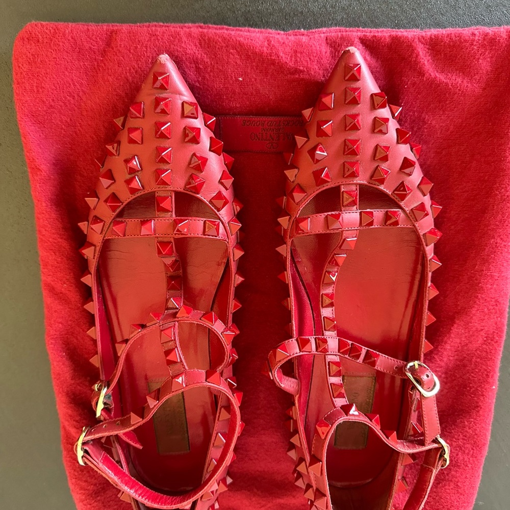 Valentino Red Studded Women's Shoes